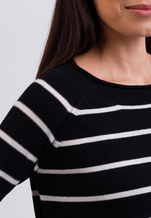 Actual product image Cash-Mere Kaschmir Rundhals Pullover gestreift (XS, S)