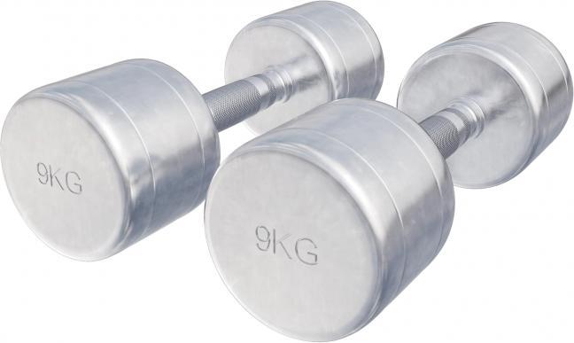 Image du produit Gorilla Sports Haltères courts en chrome (2 x 9 kg)