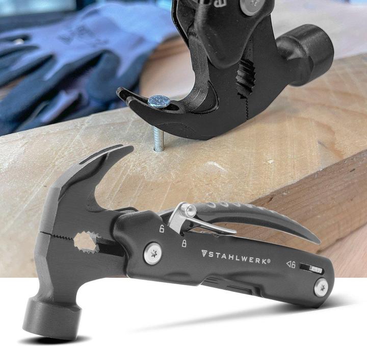 Immagine prodotto Stahlwerk Multitool 12 strumenti Coltello tascabile Strumento multifunzione Torcia elettrica (12 Funzioni)