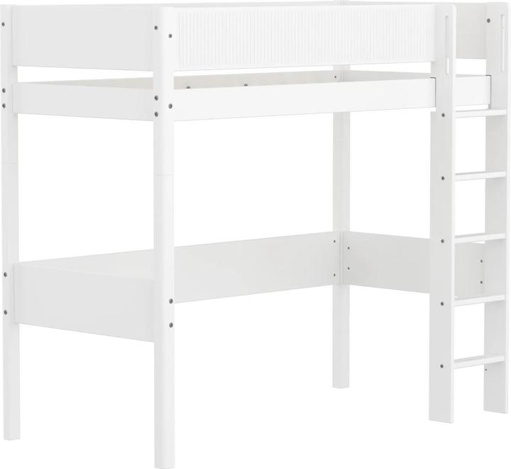 Produktbild Flexa Hochbett White mit Rillen (90 x 200 cm)