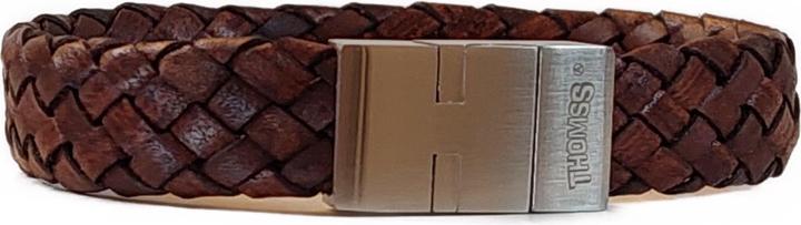 Produktbild Thomss Lederarmband No.14 Unisex Leder Braun & Edelstahlverschluss Umfang 20.5cm (20.50 cm, Edelstahl, 100% Leder)