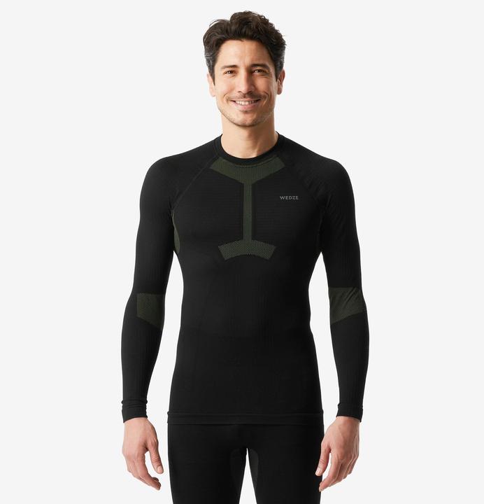 Image du produit Wedze Sous-vêtements de ski fonctionnels homme Seamless - BL500 I-Soft noir/khaki (L)