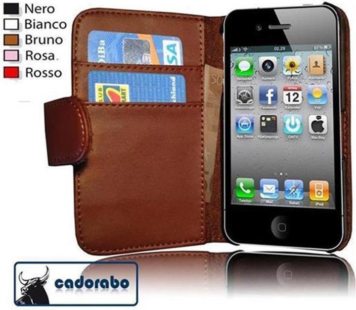 Actual product image Cadorabo Case for Apple iPhone 4 / iPhone 4S for Apple iPhone 4 / iPhone 4S Book Glatt (Apple iPhone 4s, Apple iPhone 4)