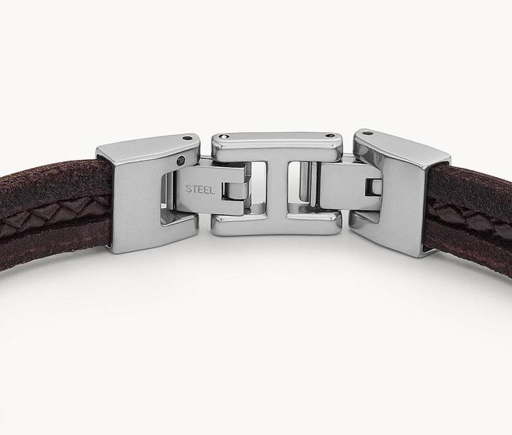 Image du produit Fossil Bracelet de bijoux (21.30 cm, Acier inoxydable, Cuir)