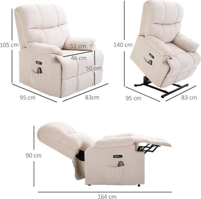 Actual product image Swisshandel24 Massagesessel mit Aufstehhilfe, Wärme, verstellbar, USB