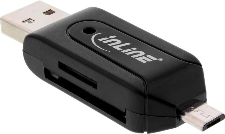 Immagine prodotto InLine Lettore di schede doppie per SD e microSD (USB 2.0, Micro USB)