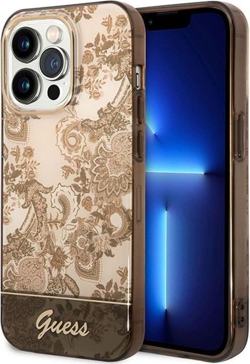 Immagine prodotto Guess GUHCP14XHGPLHC Custodia rigida iPhone 14 Pro Max 6,7" ocra Collezione Porcelain (Apple iPhone 14 Pro Max)