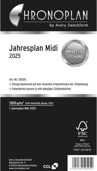 Immagine prodotto Chronoplan Piano annuale Midi 2025