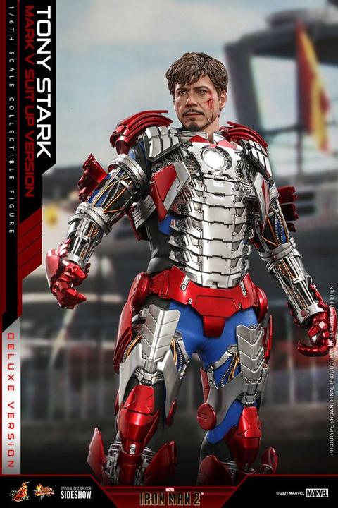 Immagine prodotto Hot Toys Movie Masterpiece 1/6 Tony Stark (versione con tuta del marchio V) Deluxe