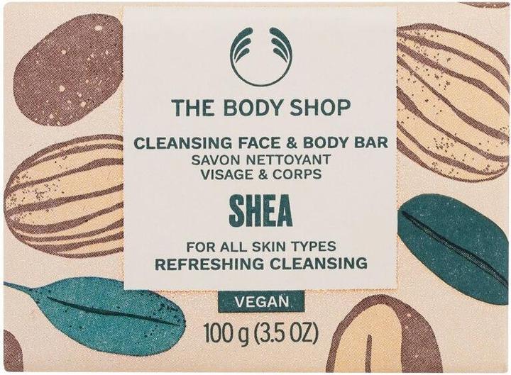 Body Shop - Solid soap for face and body Shea (Cleansing Face & Body Bar) 100 g (Hartseife)