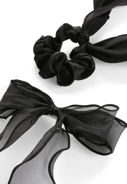 Immagine prodotto Trisa Fermaglio alla francese con fiocco e scrunchie nero