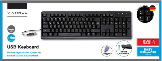 Produktbild Vivanco IT-KB USB PS2 (DE, Kabelgebunden)