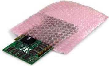 Produktbild Transpak Luftpolsterbeutel antistatisch Masse 150x200mm Stärke 100µ rosa Noppen auf Aussenseite /Krt. (1 x)