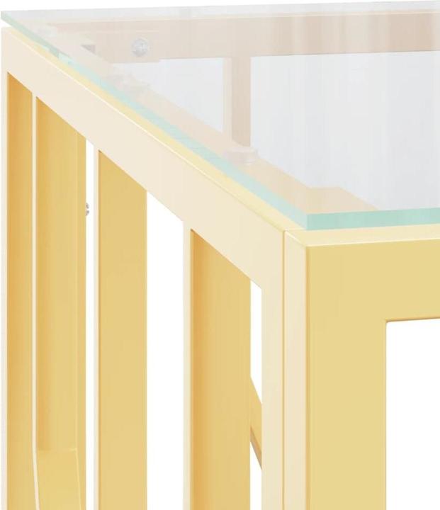 Image du produit VidaXL Couchtisch Golden 50x50x50 cm Edelstahl und Glas (50 x 50 x 50 cm)