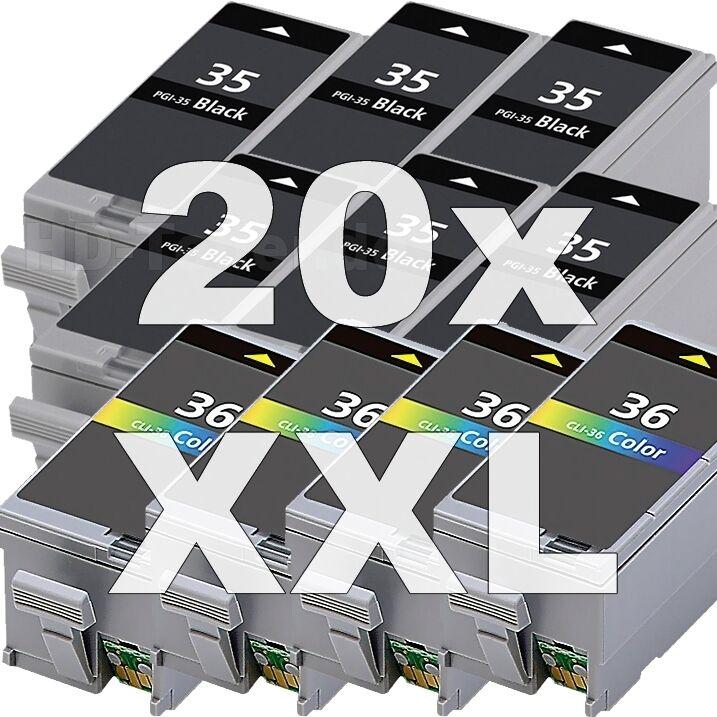 Image du produit Druckfuxx 20x TINTE PATRONEN für CANON PIXMA IP100 IP100P IP100V PORTABLE PGI-35
