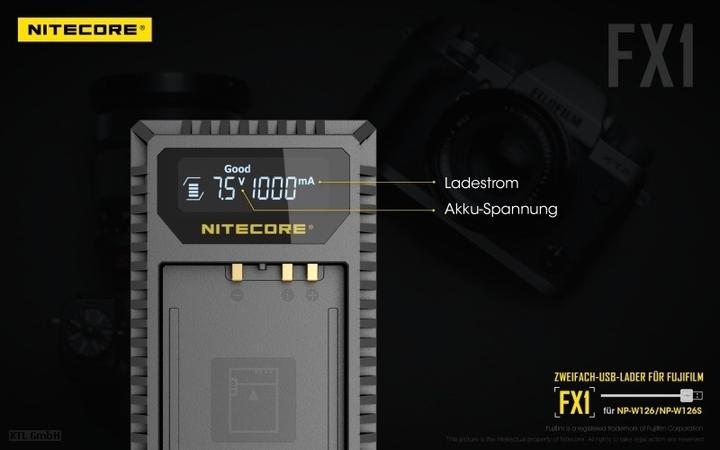 Image du produit Nitecore FX1 - pour les appareils photo Fuji (Chargeur)