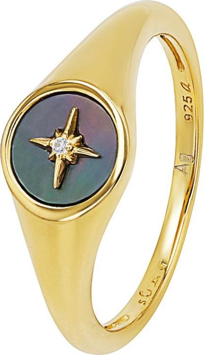 Produktbild S.Oliver Ringe für Damen, 925 Sterling Silber, Zirkonia synth. | Stern (56, 925 Silber)