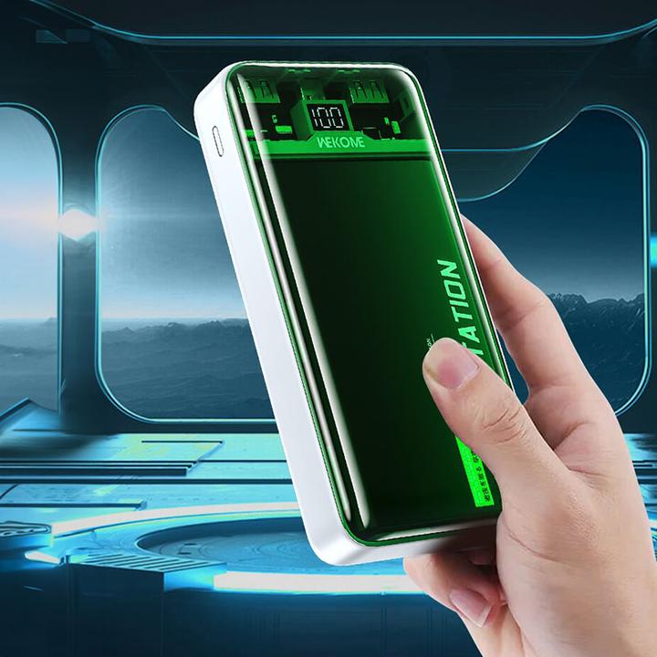 Image du produit Wekome WP-351 Vanguard-Serie – Powerbank 20000 mAh PD 20 W + QC 22,5 W (grün/transparent) (20000 mAh)