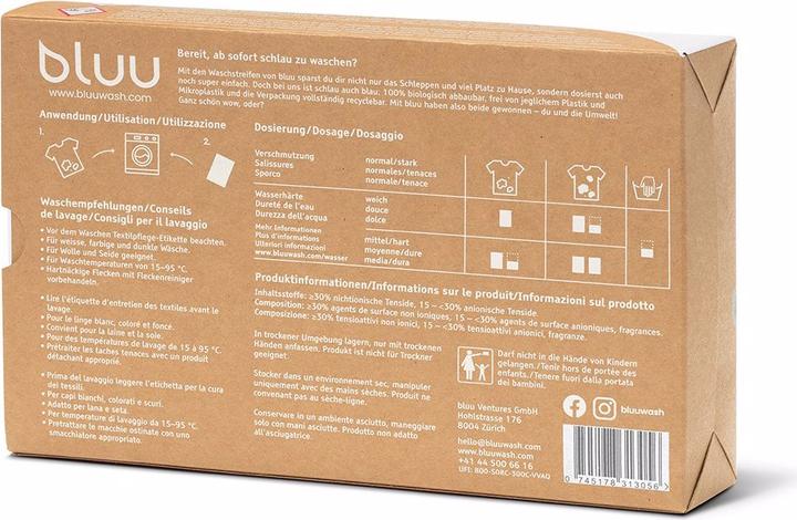 Actual product image bluu Universal washing strips (180 Washing cycles, Washcloths)