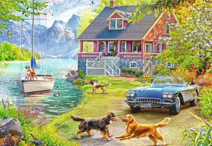 Produktbild Ravensburger Puzzle 12001370 - Sommerhaus am See - Puzzle für ältere Menschen und Senioren, mit 200 (200 Teile)