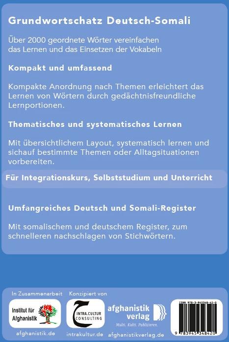 Actual product image Somali Grundwortschatz. Deutsch-Somali praktisches Basiswörterschatz (German, Noor Nazrabi, 2016)