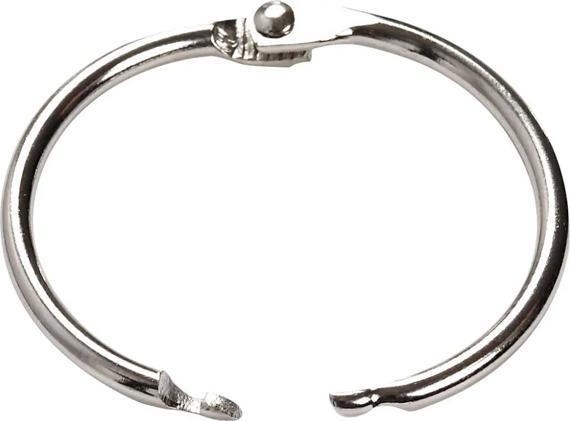 Creativ Company Scharnierringe 32mm, Set mit 8 Stück, aus Metall