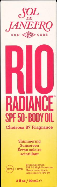 Actual product image Sol de Janeiro Rio Radiance SPF 50 Body Oil 90 ml (Sun cream face, SPF 50, 90 ml)
