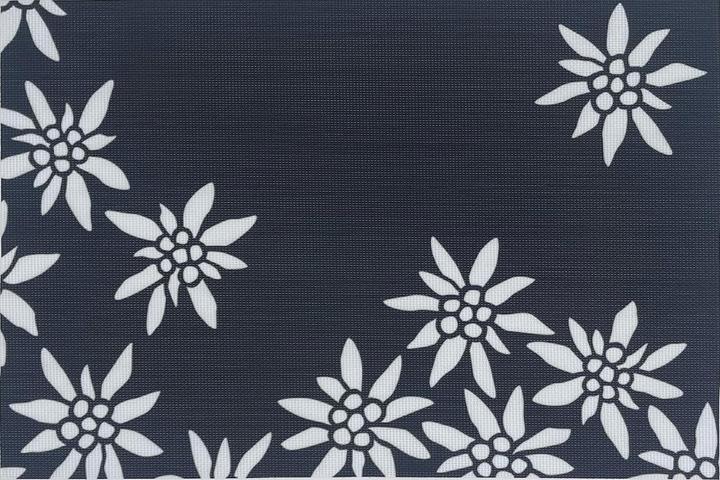 Produktbild Heidi Cheese Line Tischset Edelweiss 45x30 cm schwarz mit weissen Blumen (45 x 30 cm)
