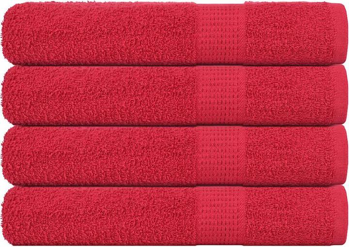 Actual product image VidaXL Towels 4 pcs. Red 100x200 cm 360 g/m² 100% cotton beach towel (100 x 200 cm)