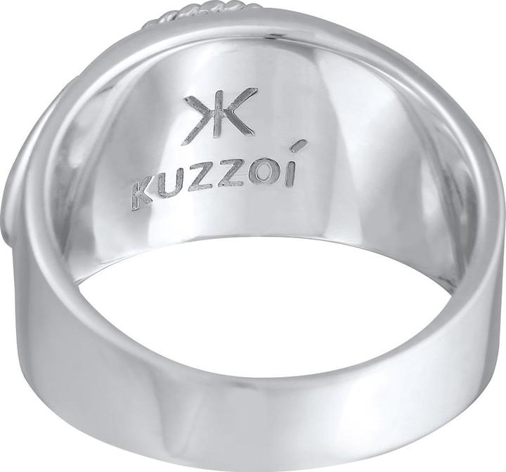 Actual product image Kuzzoi Ring Mens Signet Ring Turquoise Howlite 925 Silver (66, 925 Silver)