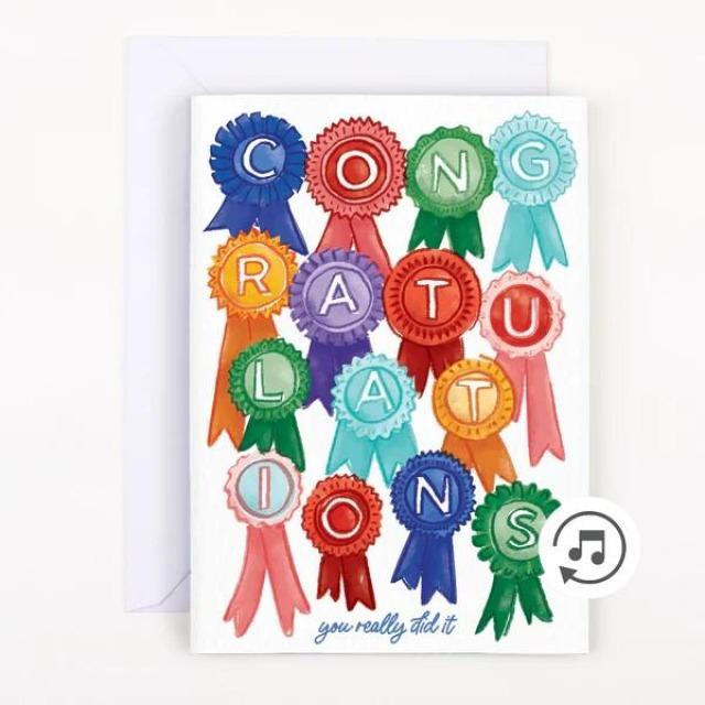 Image du produit Joker Greeting Carte musicale de félicitations sans fin avec paillettes - (1 pcs)