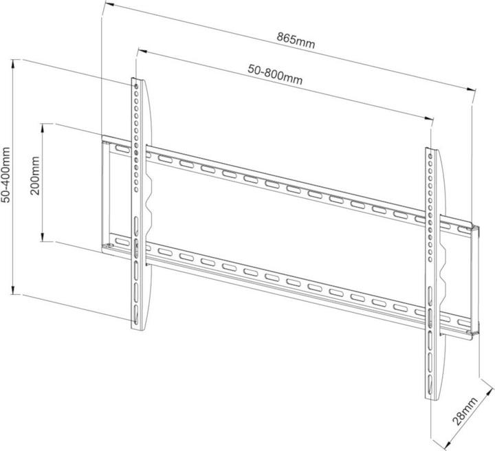 Image du produit Techly Support mural pour LCD TV LED 42"-80",Slim fix, noir (Mur, 80", 60 kg)