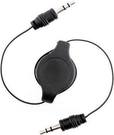 PhoneLook Audio cable extendable Double-sided AUX 3.5 mm jack connection Black