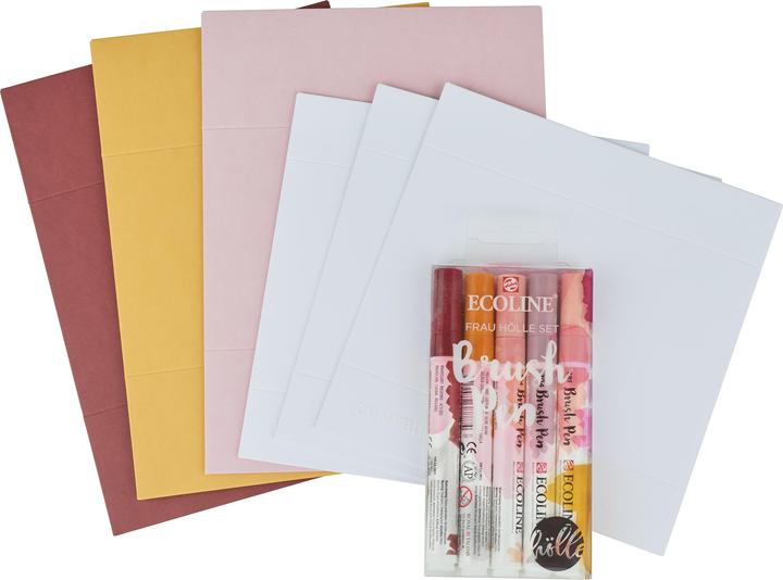 Produktbild Talens Brushpen Ecoline 5er Set Buntbox Frau Hölle (Mehrfarbig, 3 x)