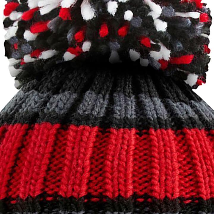 Image du produit Beechfield Hygge avec bonnet à rayures (Taille unique)