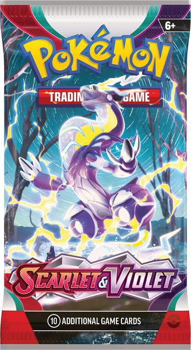 Actual product image Pokémon Karmesin & Purpur - Base Set (English, Booster Pack)