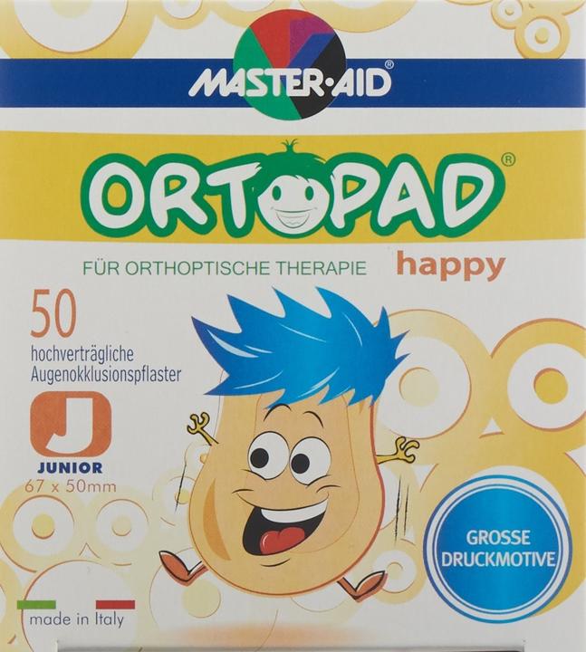 Actual product image Master Aid Eye patch Happy Junior 50 pieces (50 x)