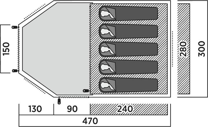 Produktbild Easy Camp Eclipse 500 Zelt (Kuppelzelt, 8.80 kg, 5 Personen)