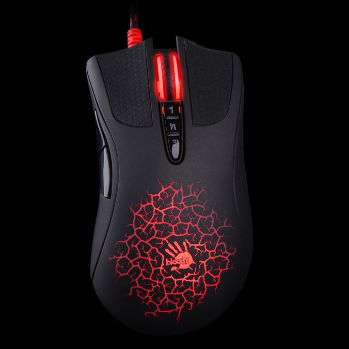 Image du produit A4Tech Bloody A90A Blazing, 6200DPI, optinė, 8kl., su laidu USB, juoda, do gry, V-Track, CORE3 (Filaire)