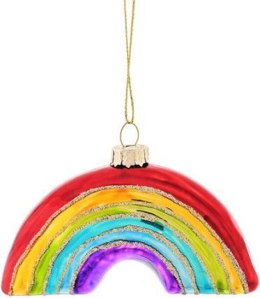 Actual product image CreaDiva Christmas bauble - hanger, rainbow (1 -part)