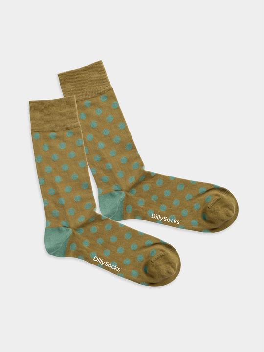 Image du produit DillySocks Moss Green Dots (Une unité par pack, 36 - 40)