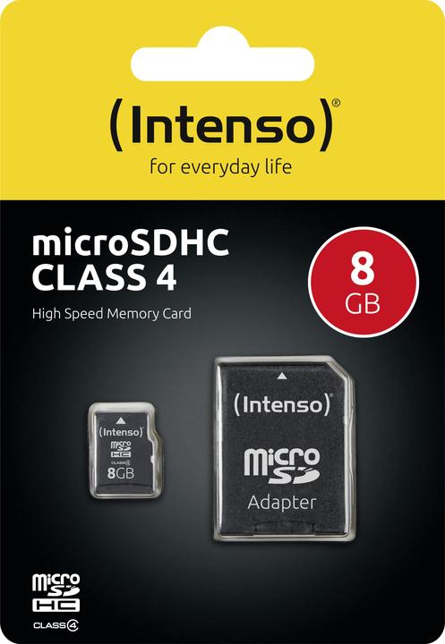 Intenso microSD Karte Class 4 (8 GB, microSDHC)