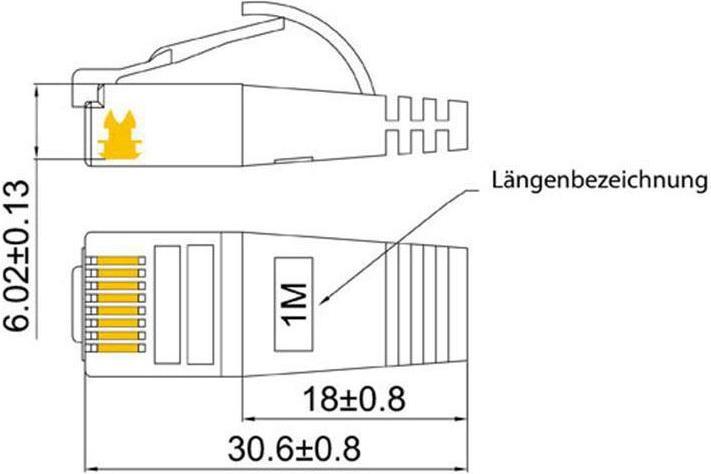 Actual product image Wirewin Network cable (UTP, CAT6, 0.25 m)