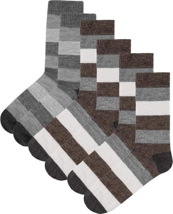 Actual product image Normani 6 pairs of alpaca socks wide striped (pack of 6, 47 - 50)