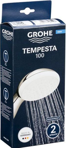 Image du produit Grohe Douchette à main Tempesta 100 (2 Types de jets, 16.50 l/min)