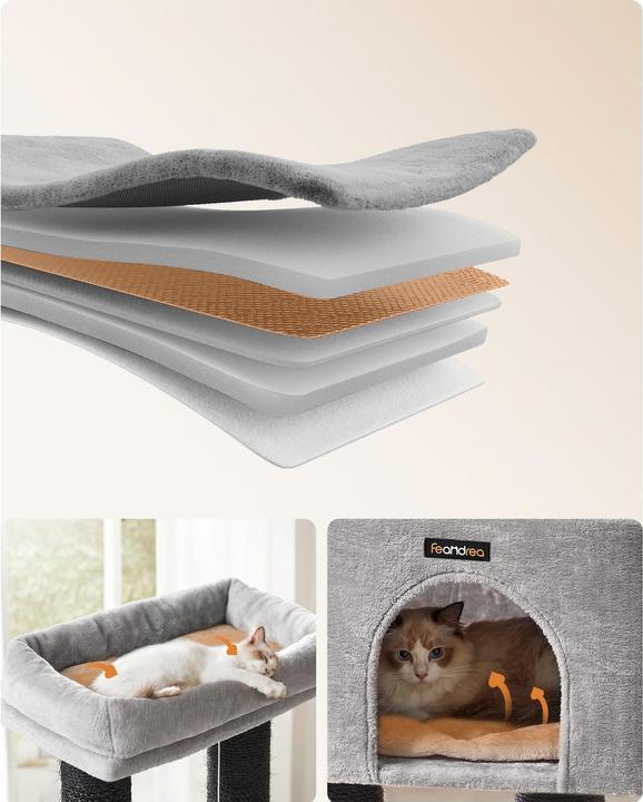 Actual product image Feandrea Liam (160 cm, Dove grey, Black)