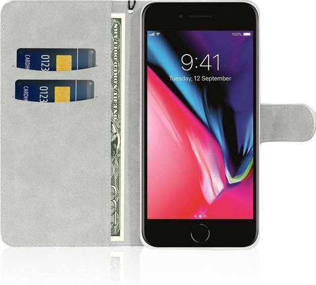 Produktbild MU Style Leder Glitzerhülle mit Streifen (Apple iPhone 7, Apple iPhone SE (3rd Gen), Apple iPhone 8, Apple iPhone SE (2nd Gen))