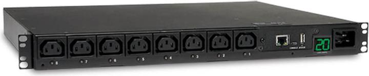 Produktbild Eaton Tripp Lite Series PDUMH20HVNET - Geändert - 1U - Horizontal - Metall - Schwarz - 8 AC-Ausgänge