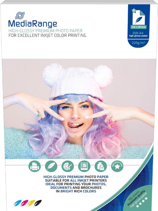 Immagine prodotto MediaRange Alta lucentezza (220 g/m², A4, 100 x)