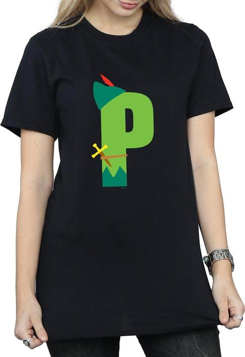 Immagine prodotto Disney Alphabet P Is For Peter Pan Maglietta Ampia Donna (L)